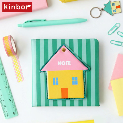 kinbor原创哈哈镜本子创意花卉手账本随身口袋记事本文具少女心便携笔记本四象限计划本80g横线内页