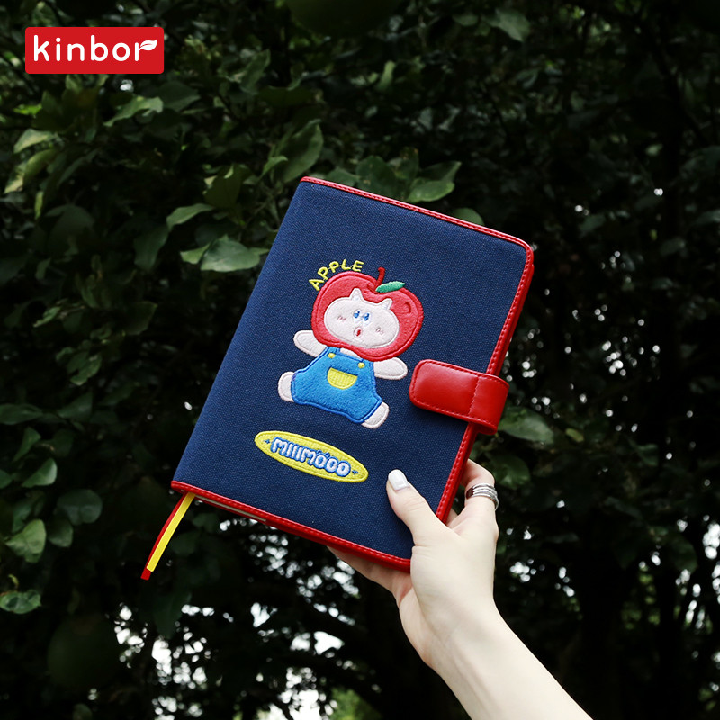 kinbor手帐本MIMO系列A5送礼记录本创意苹果头女生可爱手账本高颜值日记本笔记本子精致高级a5书衣