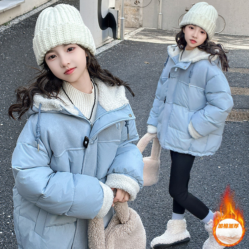 女童棉衣外套加厚秋冬装新款中大童洋气连帽棉服冬季保暖棉袄,童装/婴儿装/亲子装,棉袄/棉服,淘宝优惠券,粉丝福利购,淘宝优惠卷