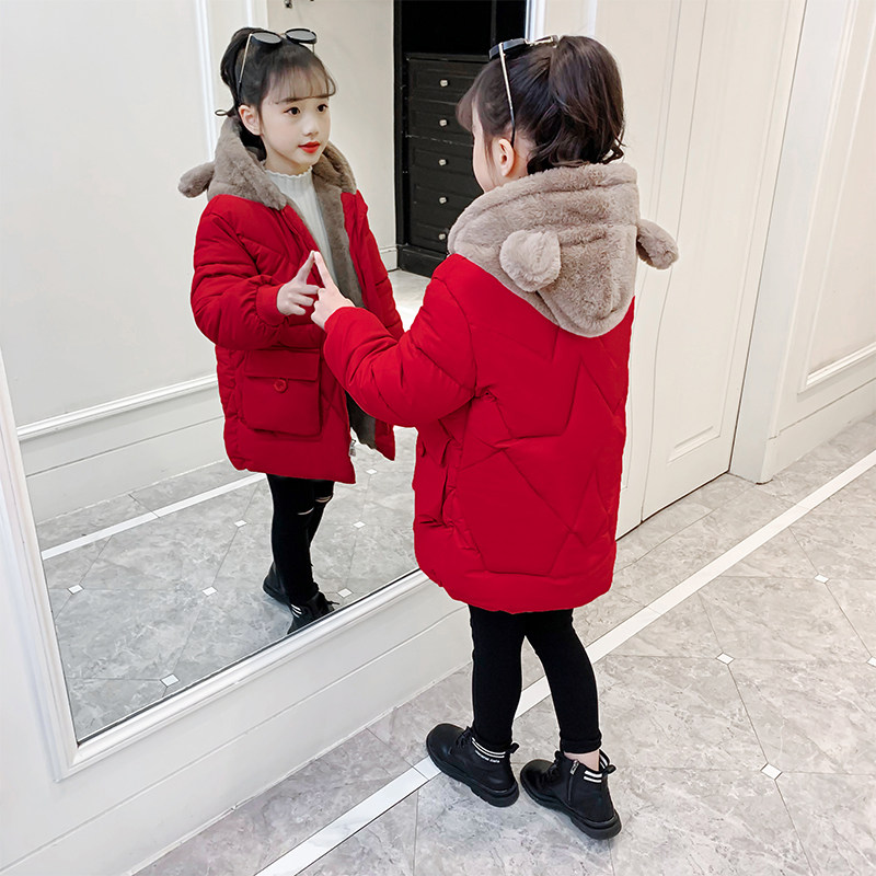 女童棉衣外套加绒加厚秋冬装新款中大童洋气连帽棉服冬季保暖棉袄,童装/婴儿装/亲子装,棉袄/棉服,淘宝优惠券,粉丝福利购,淘宝优惠卷