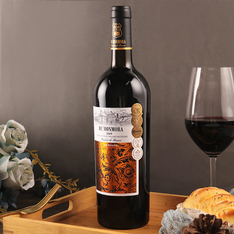 【金奖aop】法国进口德梦莫拉莫汉庄园干红葡萄酒14.5度750ml
