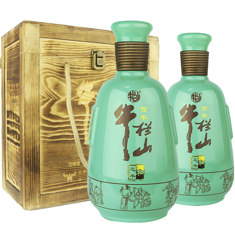 牛栏山二锅头和之牛52度浓香型白酒送礼500ml*2瓶装 白酒礼盒