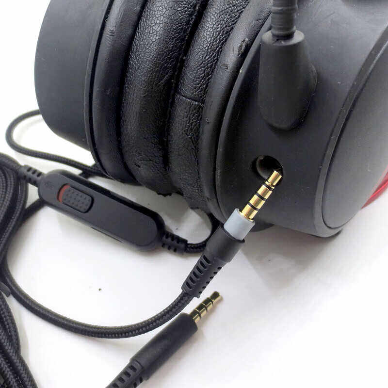 适用于金士顿HyperX音频线 飓风黑鹰阿尔法毒刺耳机线3.5mm公对公