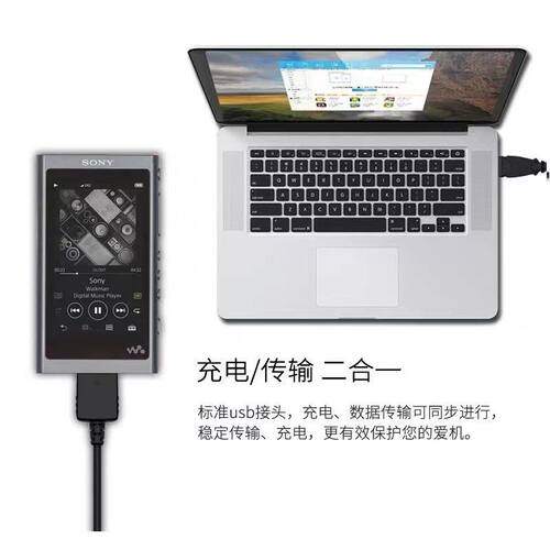 适用索尼MP3 MP4数据线 NW-A15 A17 A27 A40 A47 ZX100 USB充电线