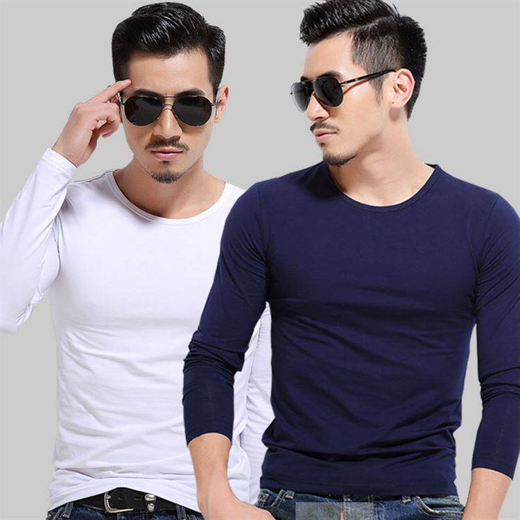 Autumn new pattern man Long sleeve Korean Edition Self cultivation pure cotton T-shirts printing men's wear jacket Base coat Autumn coatin the Men's clothing, T-shirt  category - from Buy2taobao.com to provide professional Taobao agent buy service