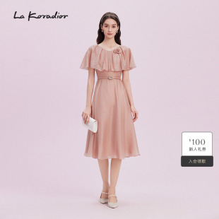 洋装 披肩斗篷式 新款 礼服连衣裙女 Koradior拉珂蒂2025商场同款