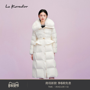 【商场同款】Lakoradior拉珂蒂减龄25冬新款气质收腰狐狸毛羽绒服