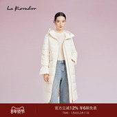 商场同款 Lakoradior拉珂蒂时尚 名媛秋冬新款 气质荷叶袖 羽绒服