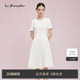 新款 Koradior拉珂蒂夏季 三醋酸白色优雅A字连衣裙女 商场同款