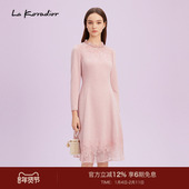 羊毛 新款 Koradior拉珂蒂简约商场同款 秋季 法式 气质连衣裙