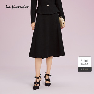 气质高腰A字半身裙 Lakoradior拉珂蒂优雅女秋冬新款 商场同款