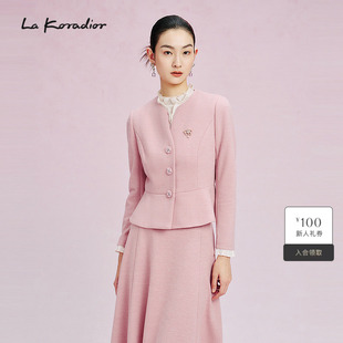 香风修身 时尚 通勤新款 气质上衣短外套女 Koradior拉珂蒂春季