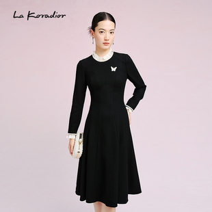 静奢风气质洋装 新款 通勤优雅时尚 裙连衣裙 Koradior拉珂蒂修身