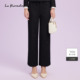 新款 时尚 格纹直筒气质西装 裤 高腰长裤 Koradior拉珂蒂商场同款