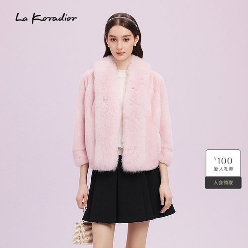 【丹麦进口SAGA级水貂】La Koradior拉珂蒂秋商场同款款裘皮外套