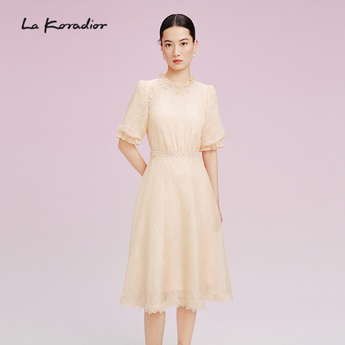 Lakoradior拉珂蒂2025新款气质中袖连衣裙新中式改良旗袍裙女