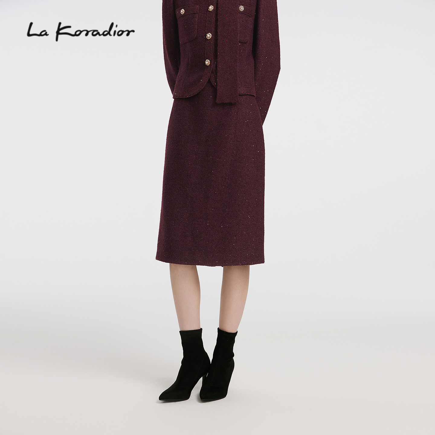 【商场同款】Lakoradior拉珂蒂时尚女2025秋冬新款通勤包臀半身裙