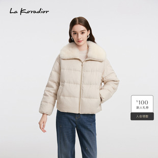 毛领短款 优雅女秋冬新款 Lakoradior拉珂蒂时尚 羽绒服 商场同款