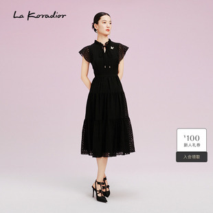 Koradior拉珂蒂显瘦通透几何优雅浪漫连衣裙女 土耳其进口