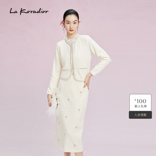 春白色香风短款 Koradior拉珂蒂时尚 外套女上衣 商场同款