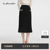 小香风包臀针织半裙 Lakoradior拉珂蒂女25秋冬新款 商场同款