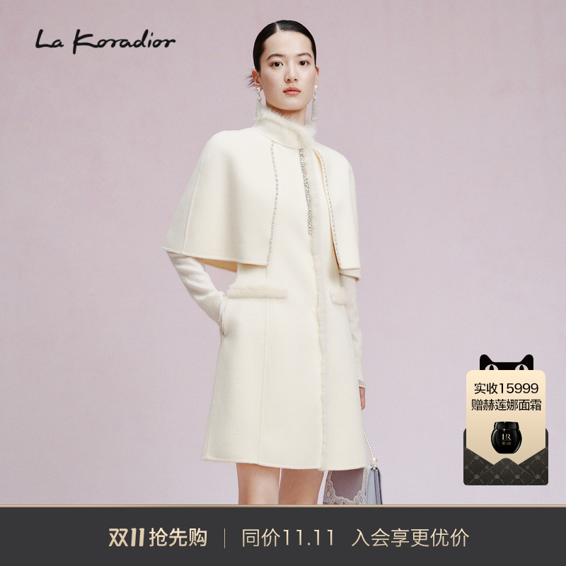 中长款100绵羊毛毛呢大衣拉珂蒂