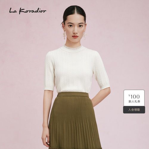 本白色手工钉珠LaKoradior