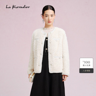 Koradior拉珂蒂皮草外套裘皮外套上衣 丹麦进口SAGA级水貂