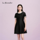 经典 小黑裙 Lakoradior拉珂蒂女气质春新款 法式 赫本风连衣裙