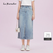 新款 2025夏季 烫钻气质牛仔半裙女 Koradior拉珂蒂商场同款