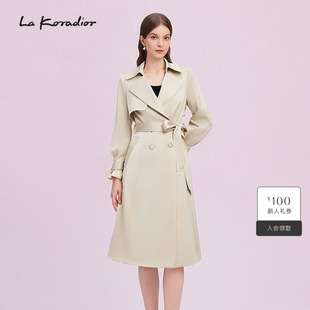 2025收腰中长款 Koradior拉珂蒂商场同款 风衣 进口三醋酸