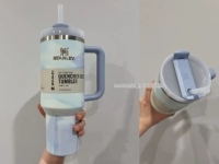 [Limited] Cool Screene Brushstroke Cold Blue Painting 40 унций/1.18L