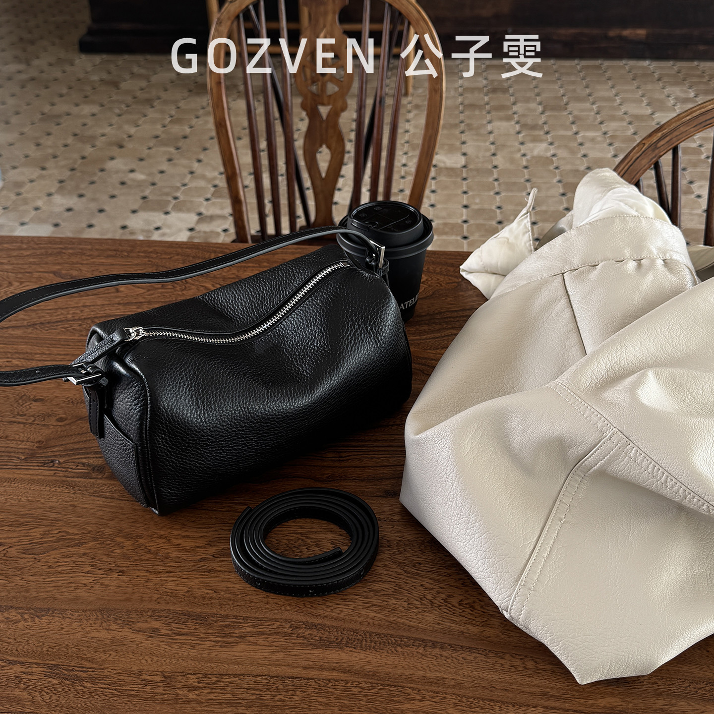 【公子雯】枕头包2025新款韩系小众高级头层牛皮手提单肩斜挎腋下