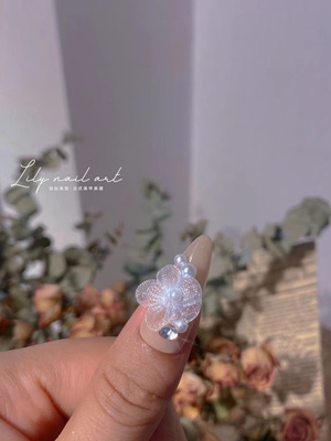 老师美甲饰品蕾丝网纱diy