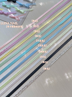 网红仙气美甲饰品娃衣丝带丝绸缎带蝴蝶结美甲饰品美甲小配饰