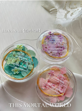 新款ins风日系blc同款油画干花瓣美甲小花朵郁金香DIY指甲装饰品