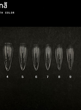 美甲塑形全贴指甲片单号长款尖型补充装甲片4.5.6.7.8.9.10.11号