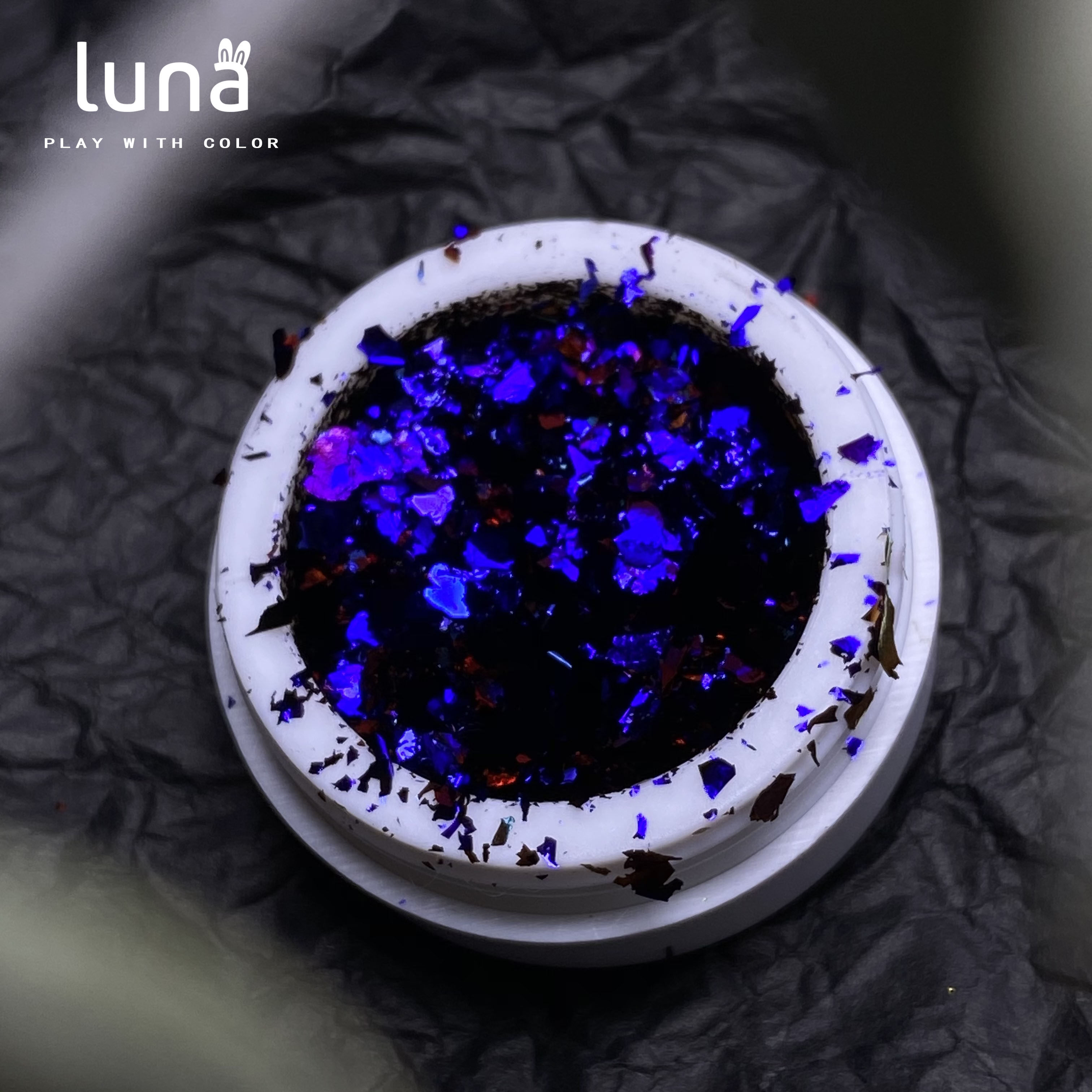 Lily老师独角兽系列秋冬暗黑风蓝紫色系偏光欧箔粉薄碎款超薄服帖