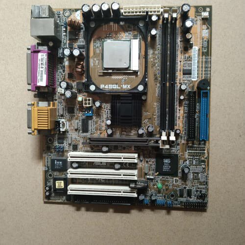 华硕P4SGL-MX主板 集成显卡 声卡 网卡送CPU