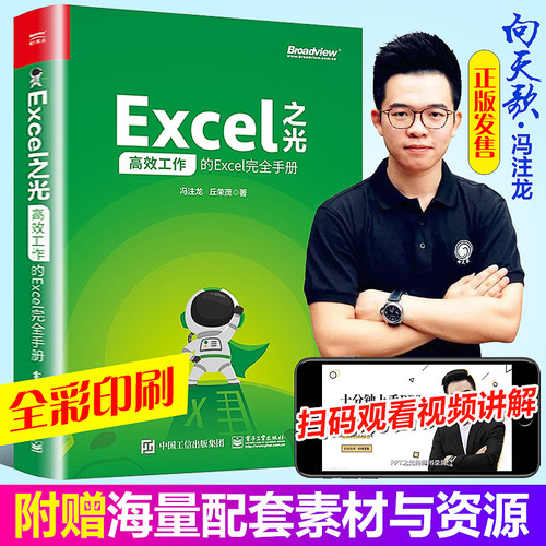 Excel之光 高效工作的Excel完美手册 excel教程书籍 零基础 表格制作 函数公式大全 数据分析处理 电脑办公软件教程书籍Word PPT
