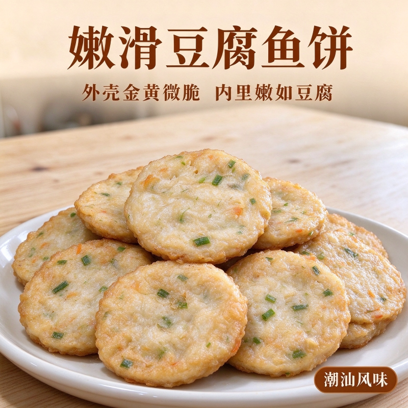 潮汕特产小吃纯手工制作鱼饼