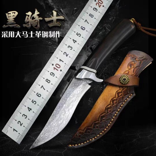 暗影进口VG10大马士革钢刀高硬度户外刀随身折叠锻打刀防身小直刀