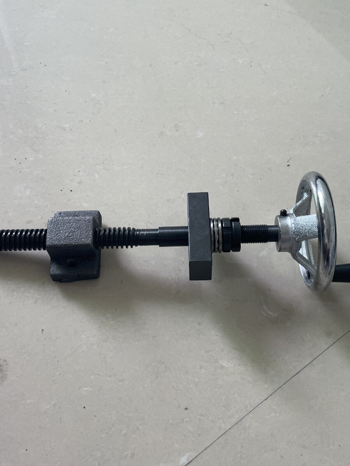 梯形丝杆套螺母装带手轮木工机械 t型丝杆 手摇丝杠传动 升降螺杆