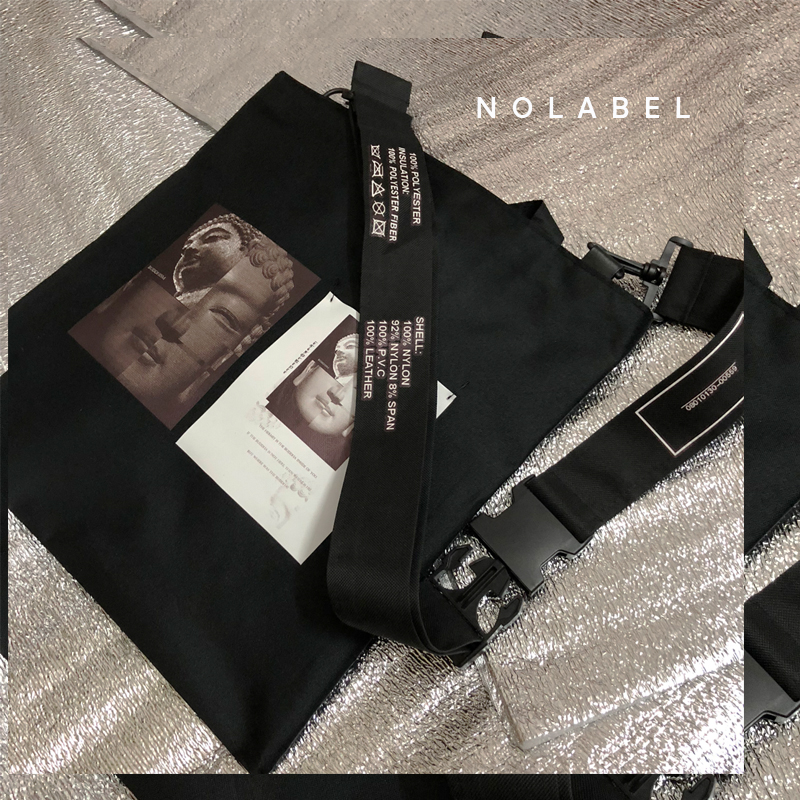 NOLABEL 定制 設計感東方元素 佛系美學設計 暗黑風斜跨包包男女