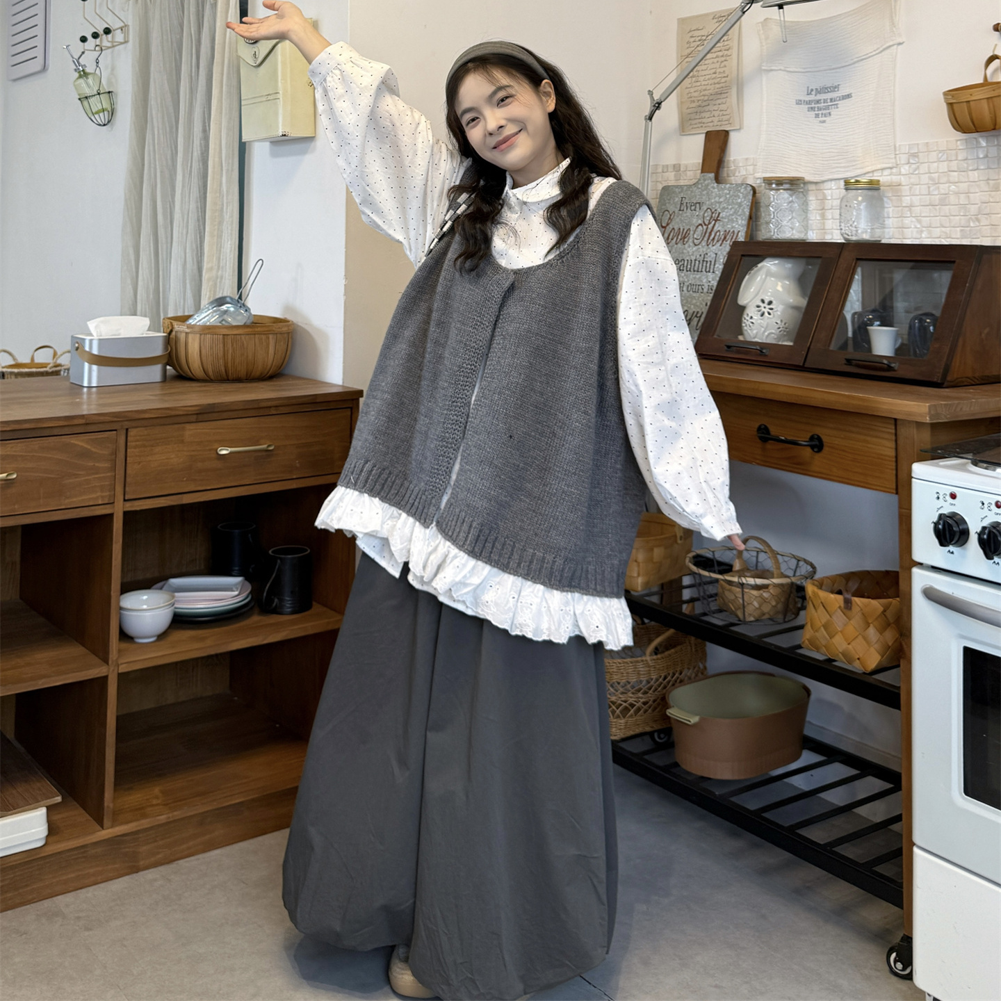 大码女装微胖mm复古日系