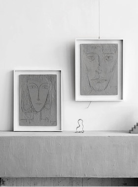 oroliving独家创作人物抽象浮雕装饰画《坦宁》《恩斯特》限量