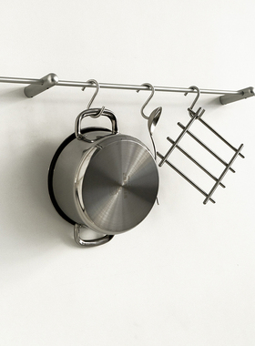 oroliving原创北欧挂杆衣架厨房杆厨具置物架毛巾架玄关墙面收纳