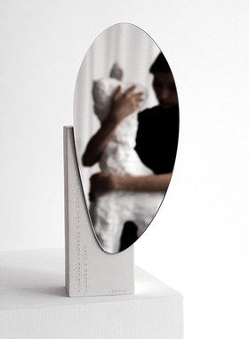 oroliving原创装饰镜台式北欧亚克力镜子拍照摄影道具ins不规则镜