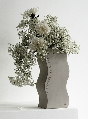 oroliving客厅插花水培餐桌广口花瓶设计感小众摆件插绿植装饰