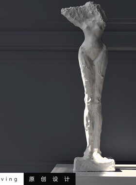 oroliving独家Jeff创作雕塑电视墙摆件艺术品《His Queen》 限量